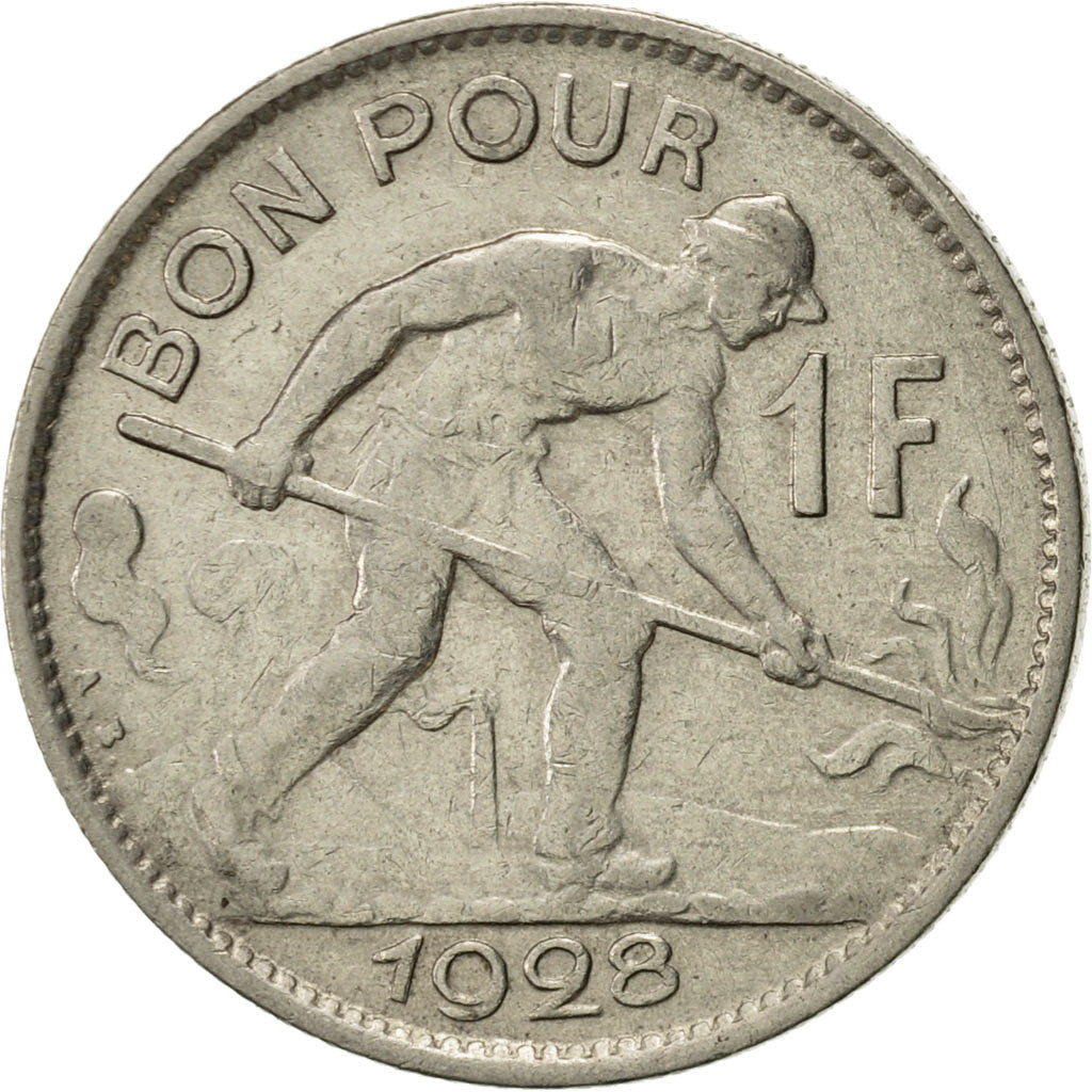 Moneta, Lussemburgo, Charlotte, Franc, 1928, BB+, Nichel, KM:35