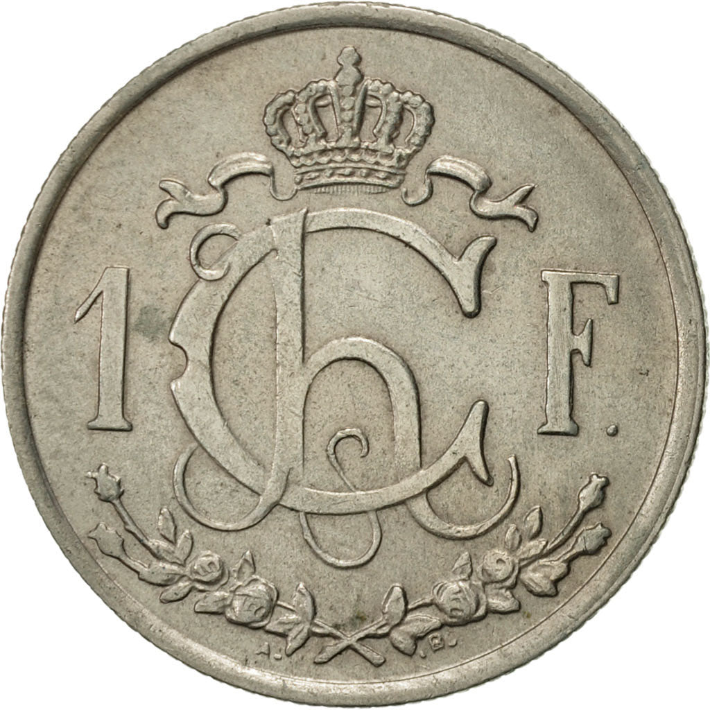 Coin, Luxembourg, Charlotte, Franc, 1947, AU(50-53), Copper-nickel, KM:46.1
