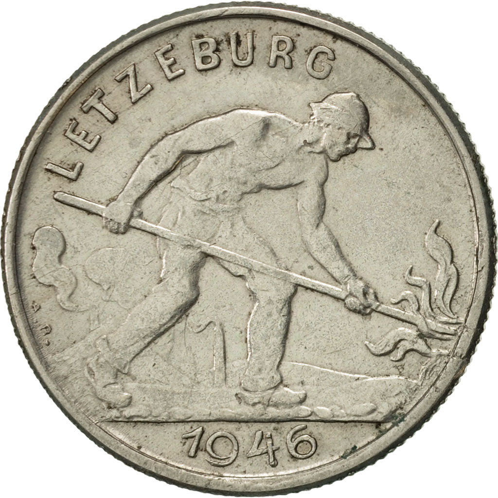 Monnaie, Luxembourg, Charlotte, Franc, 1946, TTB+, Copper-nickel, KM:46.1