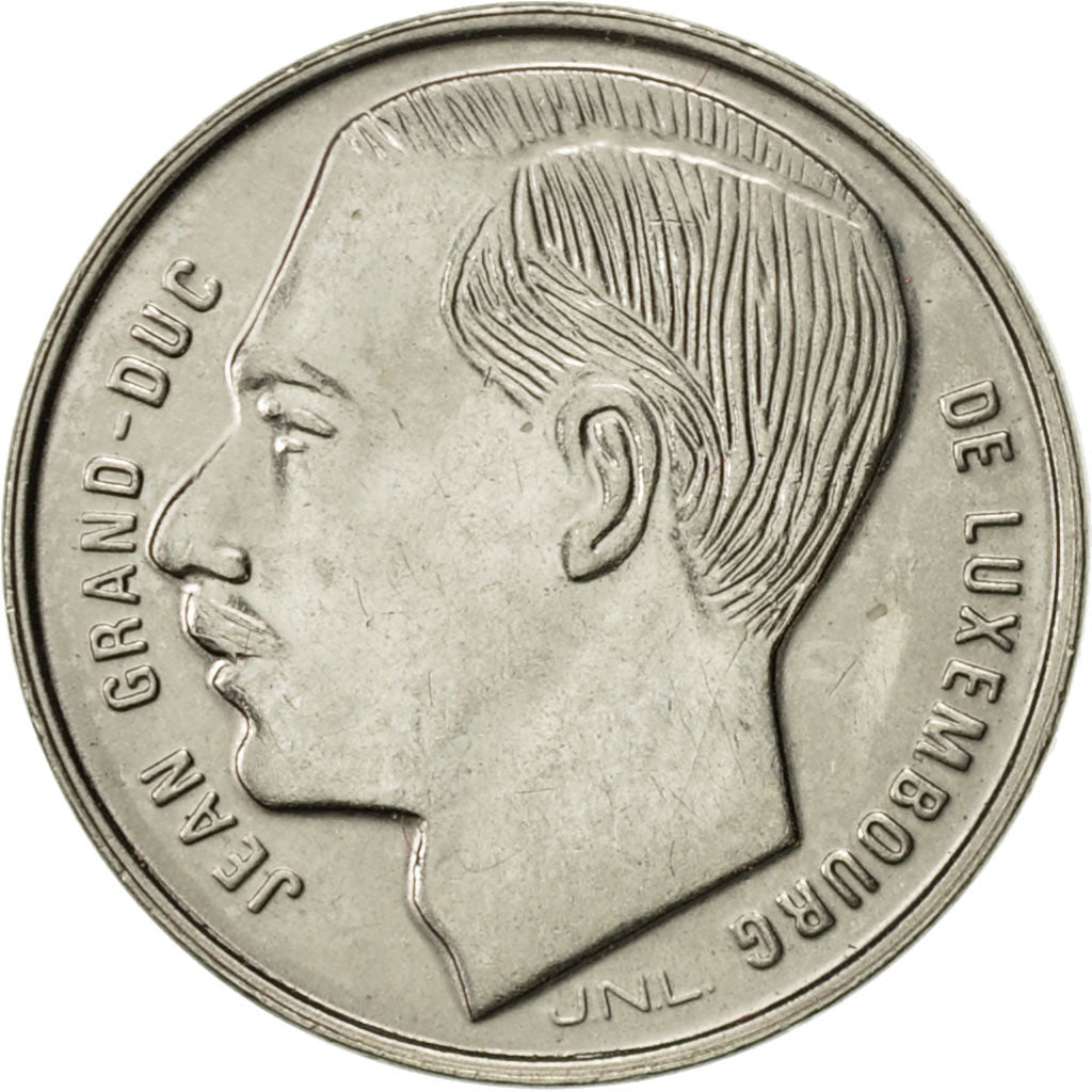 Moneta, Lussemburgo, Jean, Franc, 1989, SPL-, Acciaio placcato nichel, KM:63