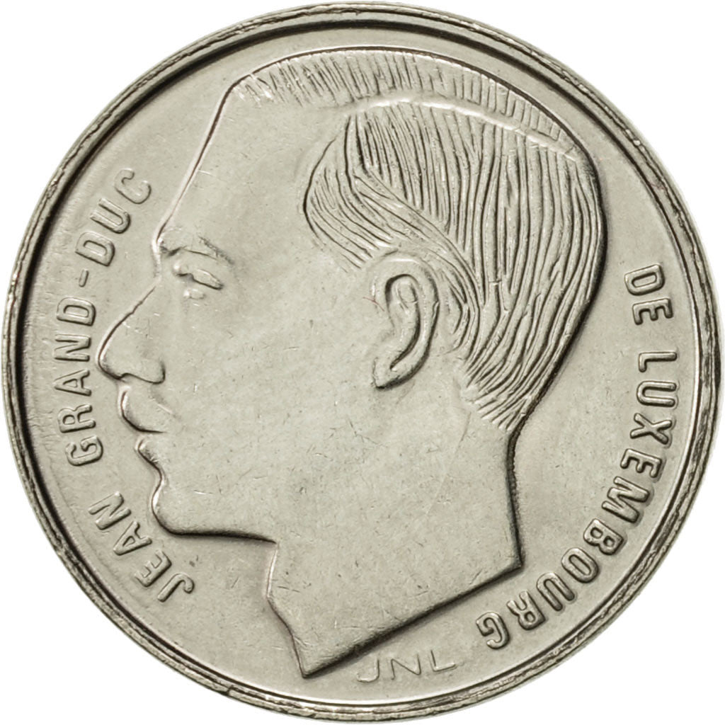 Luxembourg, Jean, Franc, 1991, AU(55-58), Nickel plated steel, KM:63