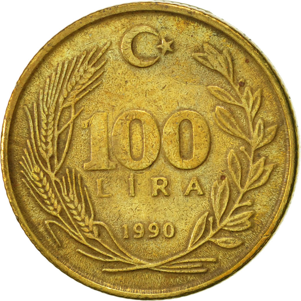 Monnaie, Turquie, 100 Lira, 1990, TTB, Aluminum-Bronze, KM:988