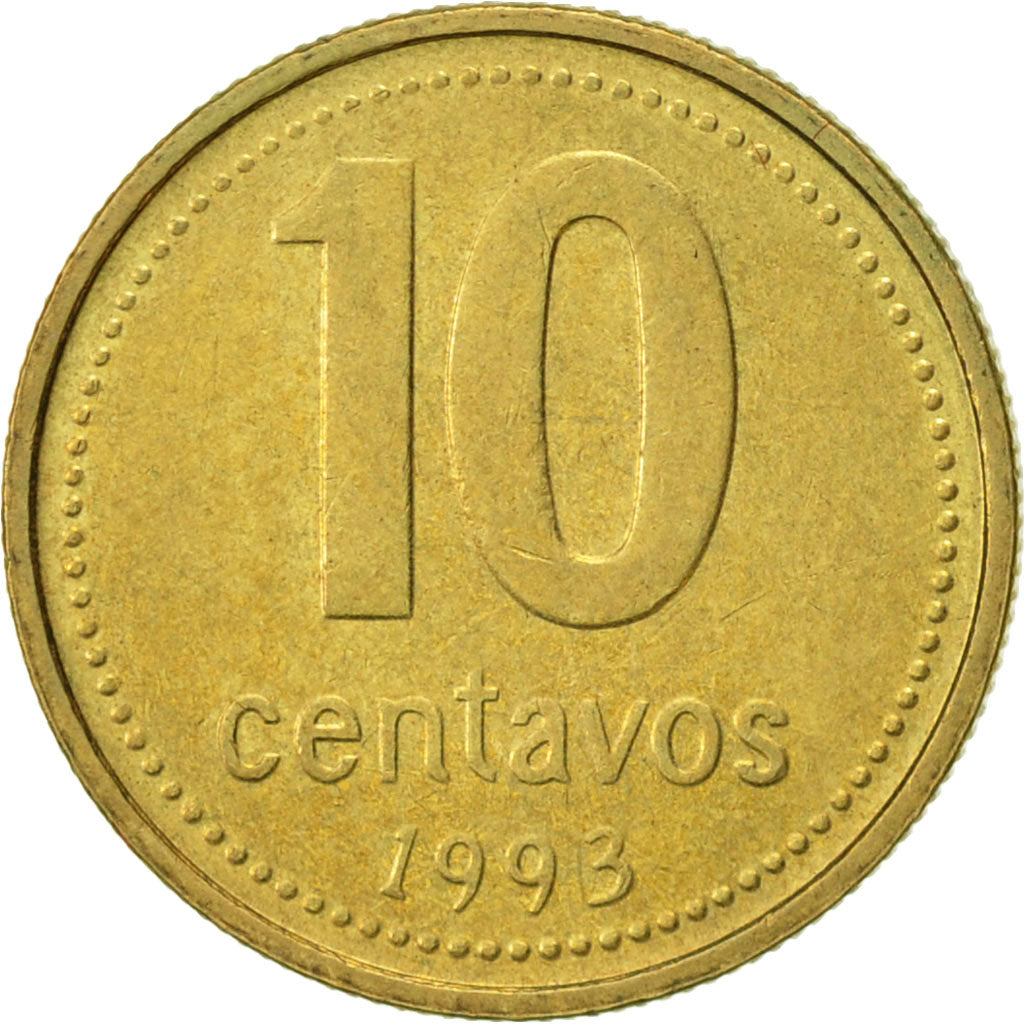 Coin, Argentina, 10 Centavos, 1993, EF(40-45), Aluminum-Bronze, KM:107