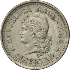 Argentina, 20 Centavos, 1957, AU(55-58), Nickel Clad Steel, KM:55