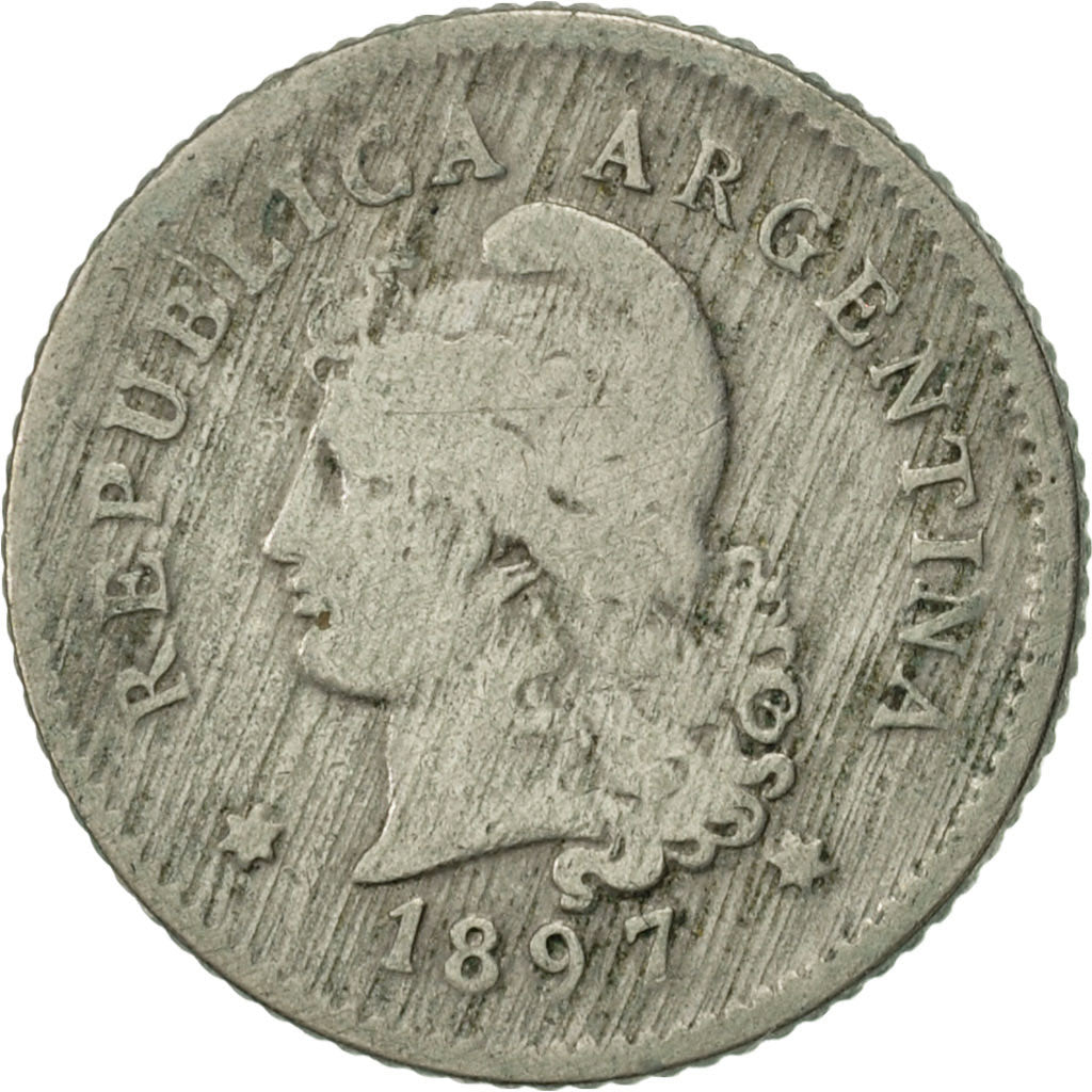 Argentina, 10 Centavos, 1897, BB, Rame-nichel, KM:35