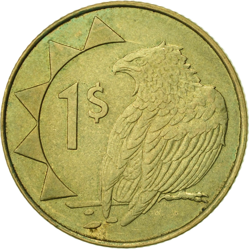 Munten, Namibië, Dollar, 1993, ZF, Tin, KM:4