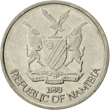 Moneta, Namibia, 10 Cents, 1993, Vantaa, AU(55-58), Nickel platerowany stalą