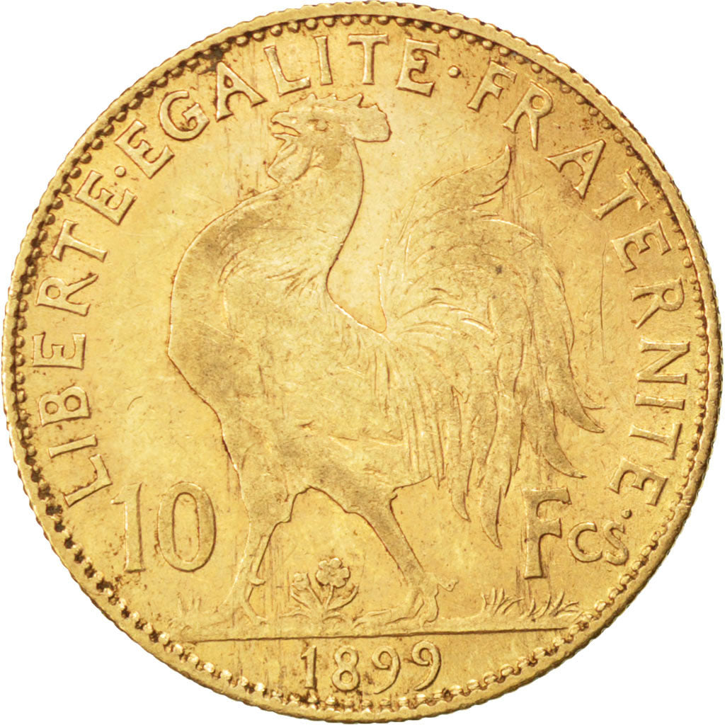 FRANCE, Marianne, 20 Francs, 1899, KM #847, AU(55-58), Gold, Gadoury #1017, 3.20