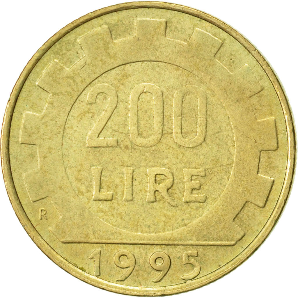Coin, Italy, 200 Lire, 1995, Rome, EF(40-45), Aluminum-Bronze, KM:105
