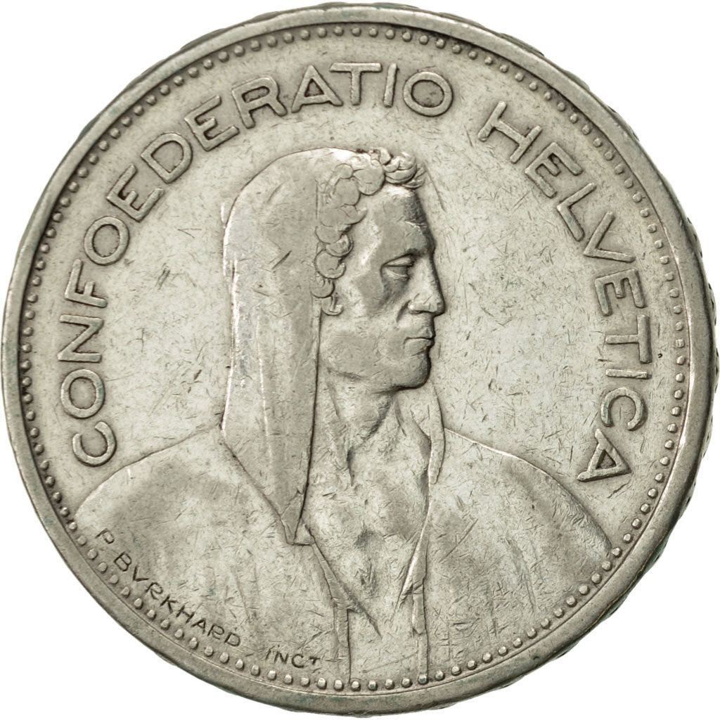 Coin, Switzerland, 5 Francs, 1931, Bern, AU(50-53), Silver, KM:40