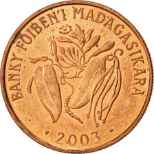 Madagascar, 2 Ariary, 2003, Royal Canadian Mint, SS, Copper Plated Steel, KM:30