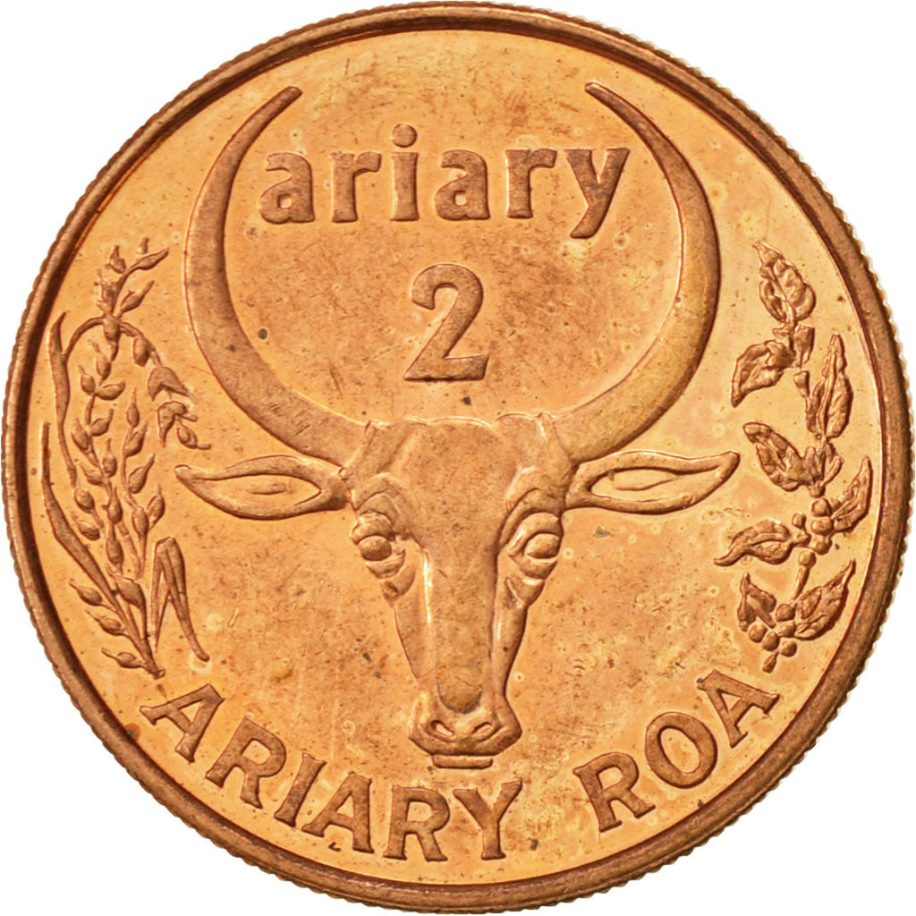 Madagascar, 2 Ariary, 2003, Royal Canadian Mint, EF(40-45), Copper Plated Steel