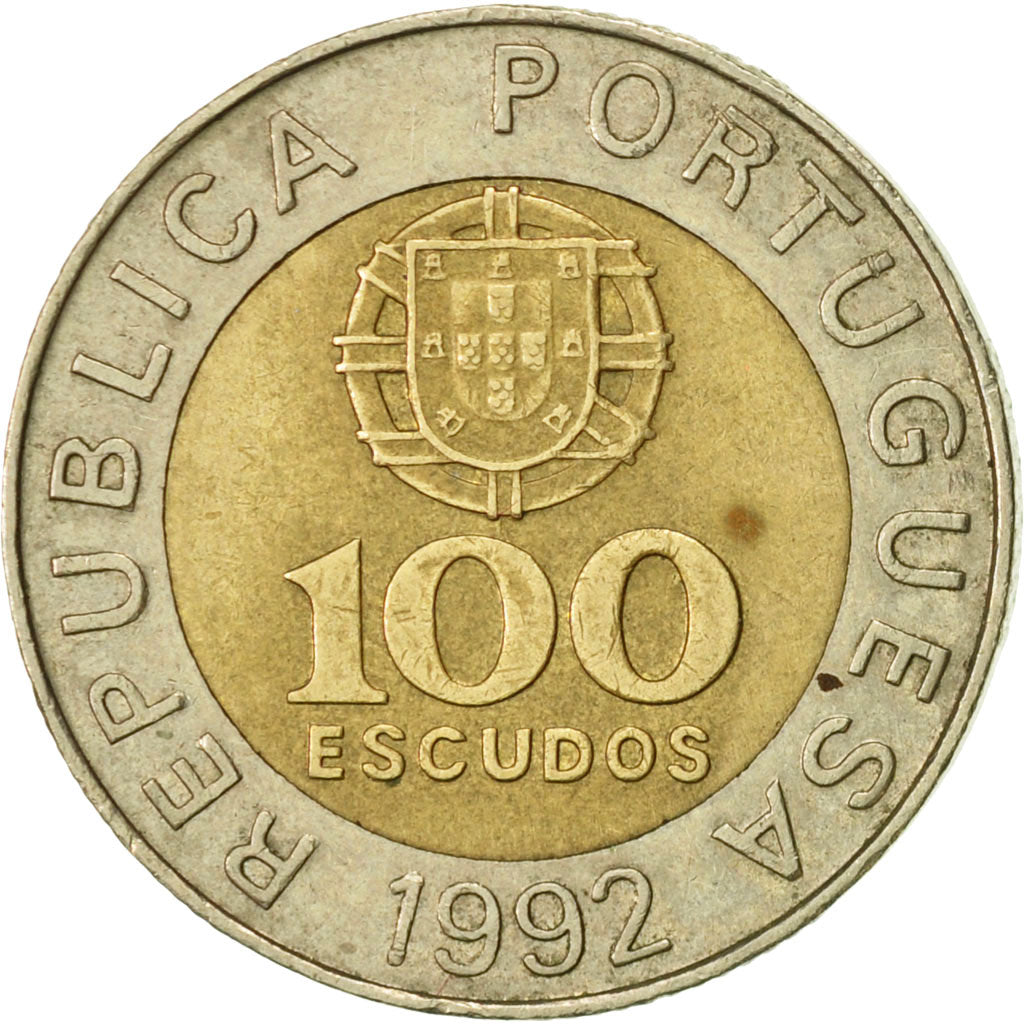Monnaie, Portugal, 100 Escudos, 1992, TTB, Bi-Metallic, KM:645.1