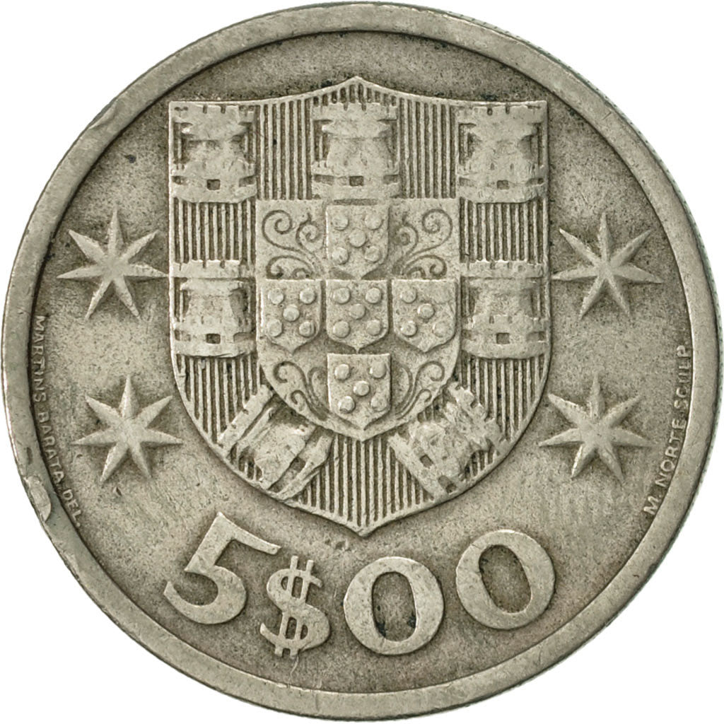 Monnaie, Portugal, 5 Escudos, 1964, TTB, Copper-nickel, KM:591