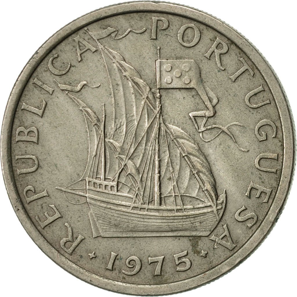 Moneta, Portogallo, 5 Escudos, 1975, BB, Rame-nichel, KM:591