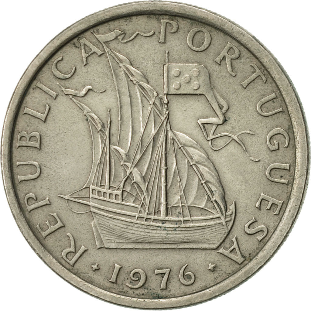 Moneta, Portogallo, 5 Escudos, 1976, BB, Rame-nichel, KM:591