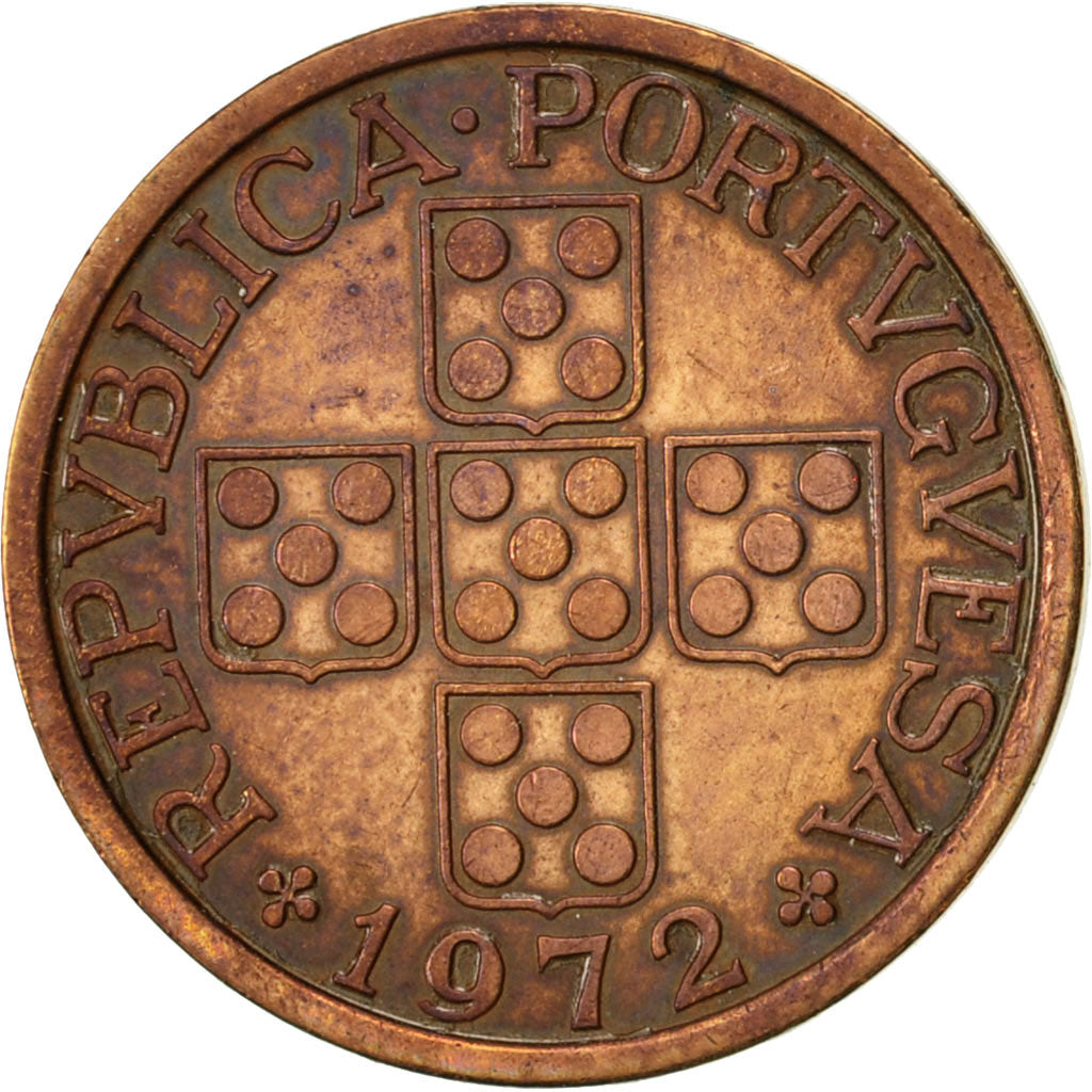 Coin, Portugal, 50 Centavos, 1972, EF(40-45), Bronze, KM:596