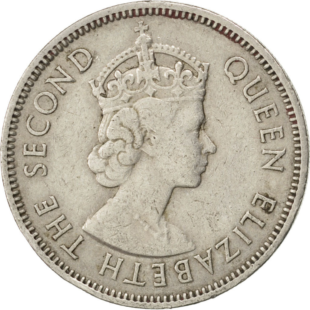 MAURITIUS, 1/2 Rupee, 1971, KM #37.1, EF(40-45), Copper-Nickel, 23.65, 5.88