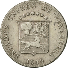 Venezuela, 12-1/2 Centimos, 1945, BB, Rame-nichel, KM:30a