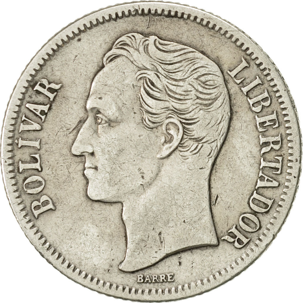 Venezuela, Gram 5, Bolivar, 1945, Philadelphia, EF(40-45), Silver, KM:22a