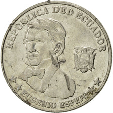 Moneda, Ecuador, 10 Centavos, Diez, 2000, MBC, Acero, KM:106
