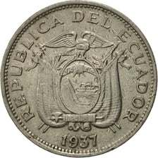Münze, Ecuador, 10 Centavos, Diez, 1937, Huguenin Freres, SS, Nickel, KM:76