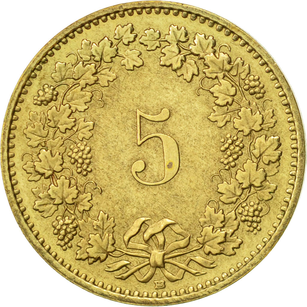 Coin, Switzerland, 5 Rappen, 1991, Bern, AU(55-58), Aluminum-Bronze, KM:26c