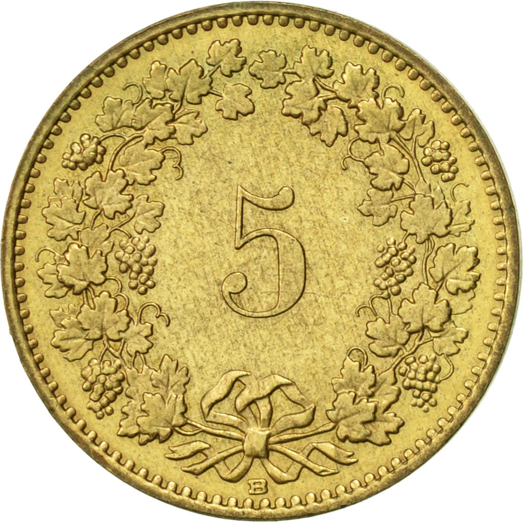 Coin, Switzerland, 5 Rappen, 1993, Bern, AU(55-58), Aluminum-Bronze, KM:26c