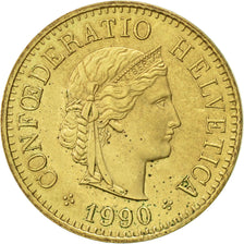 Coin, Switzerland, 5 Rappen, 1990, Bern, AU(55-58), Aluminum-Bronze, KM:26c