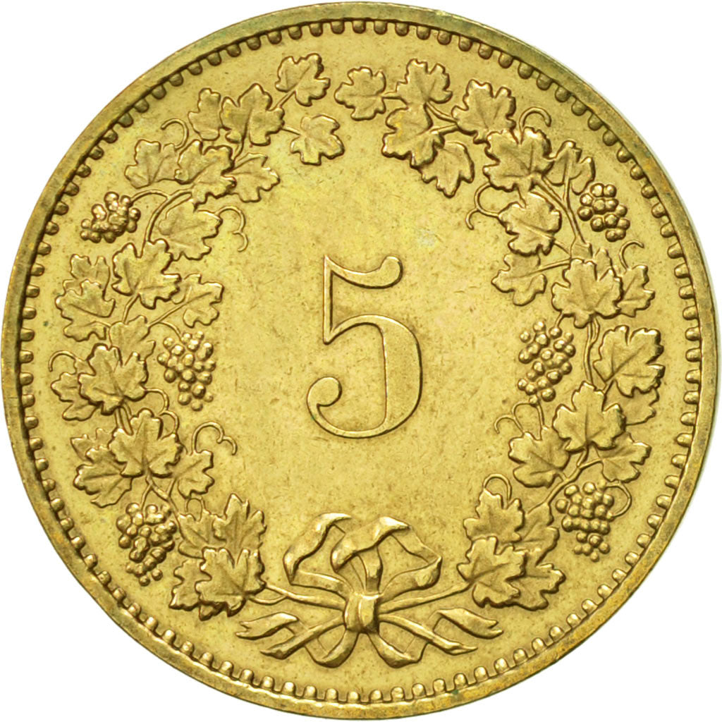 Coin, Switzerland, 5 Rappen, 1984, Bern, AU(55-58), Aluminum-Bronze, KM:26c