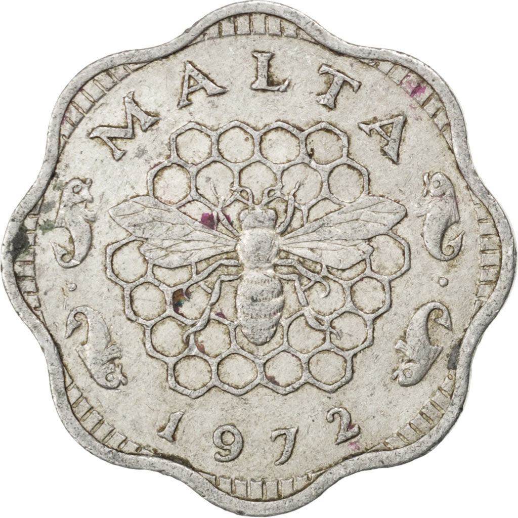 MALTA, 3 Mils, 1972, British Royal Mint, KM #6, EF(40-45), Aluminum, 23.25, 1.47