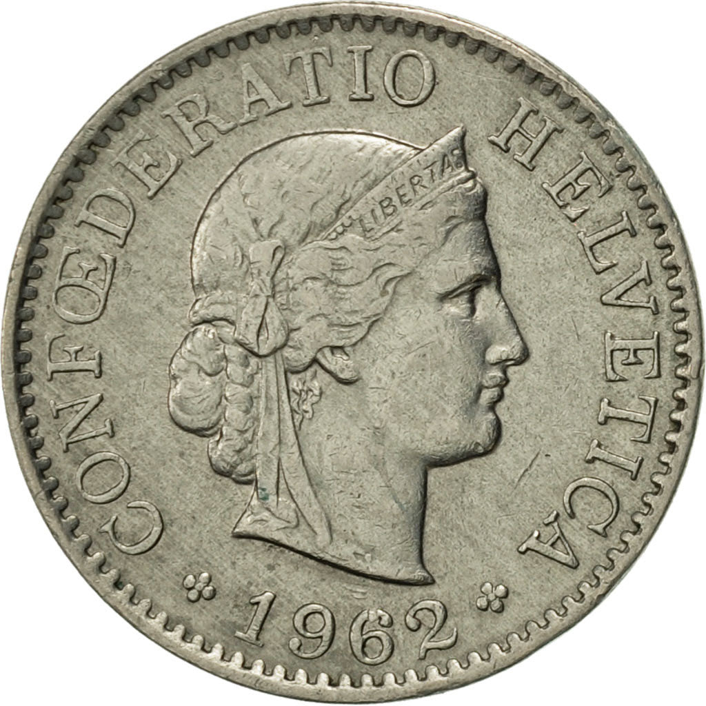 Coin, Switzerland, 5 Rappen, 1962, Bern, AU(55-58), Copper-nickel, KM:26