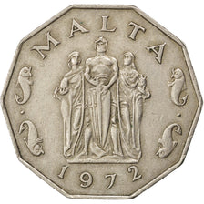 Coin, Malta, 50 Cents, 1972, EF(40-45), Copper-nickel, KM:12