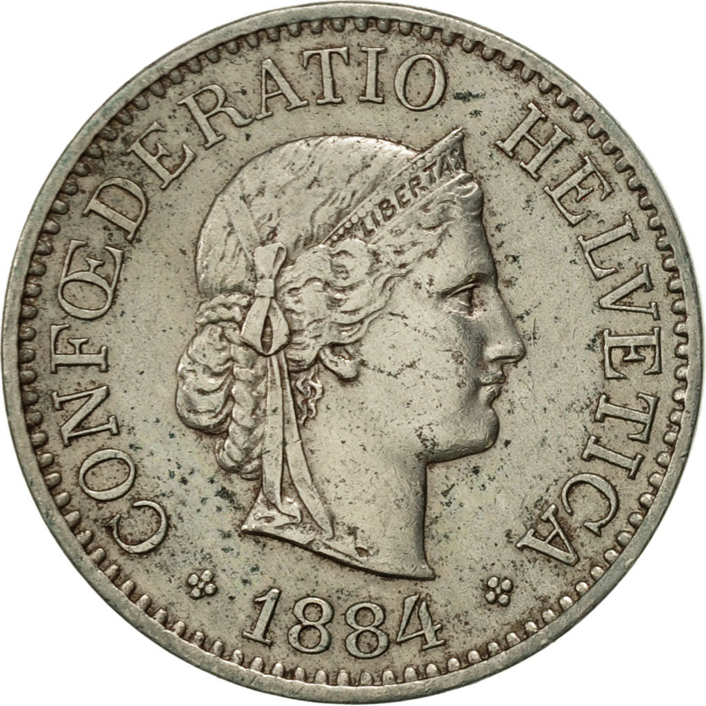 Monnaie, Suisse, 10 Rappen, 1884, Bern, TTB, Copper-nickel, KM:27