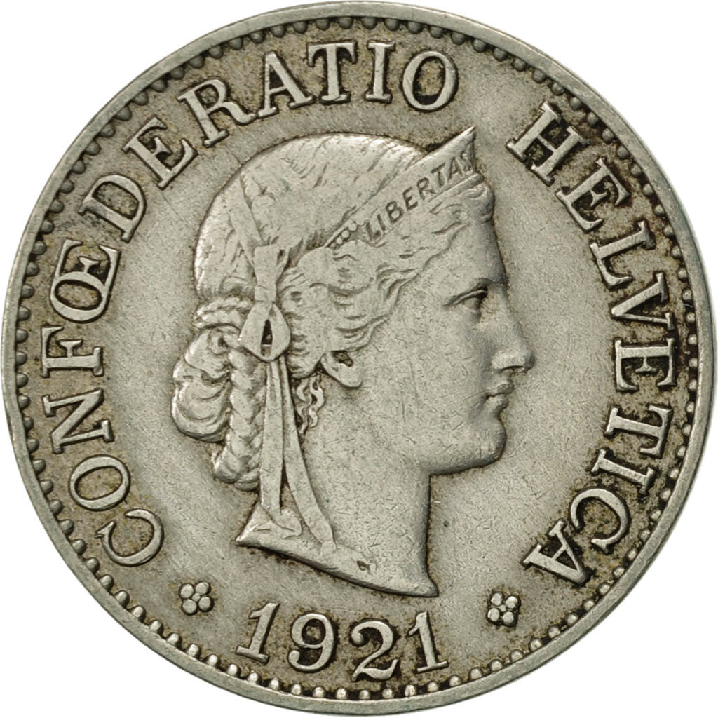 Monnaie, Suisse, 10 Rappen, 1921, Bern, TTB, Copper-nickel, KM:27