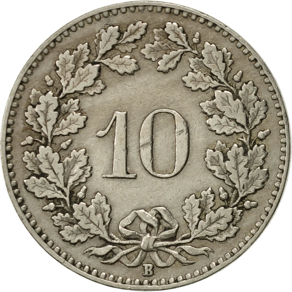 Coin, Switzerland, 10 Rappen, 1929, Bern, EF(40-45), Copper-nickel, KM:27