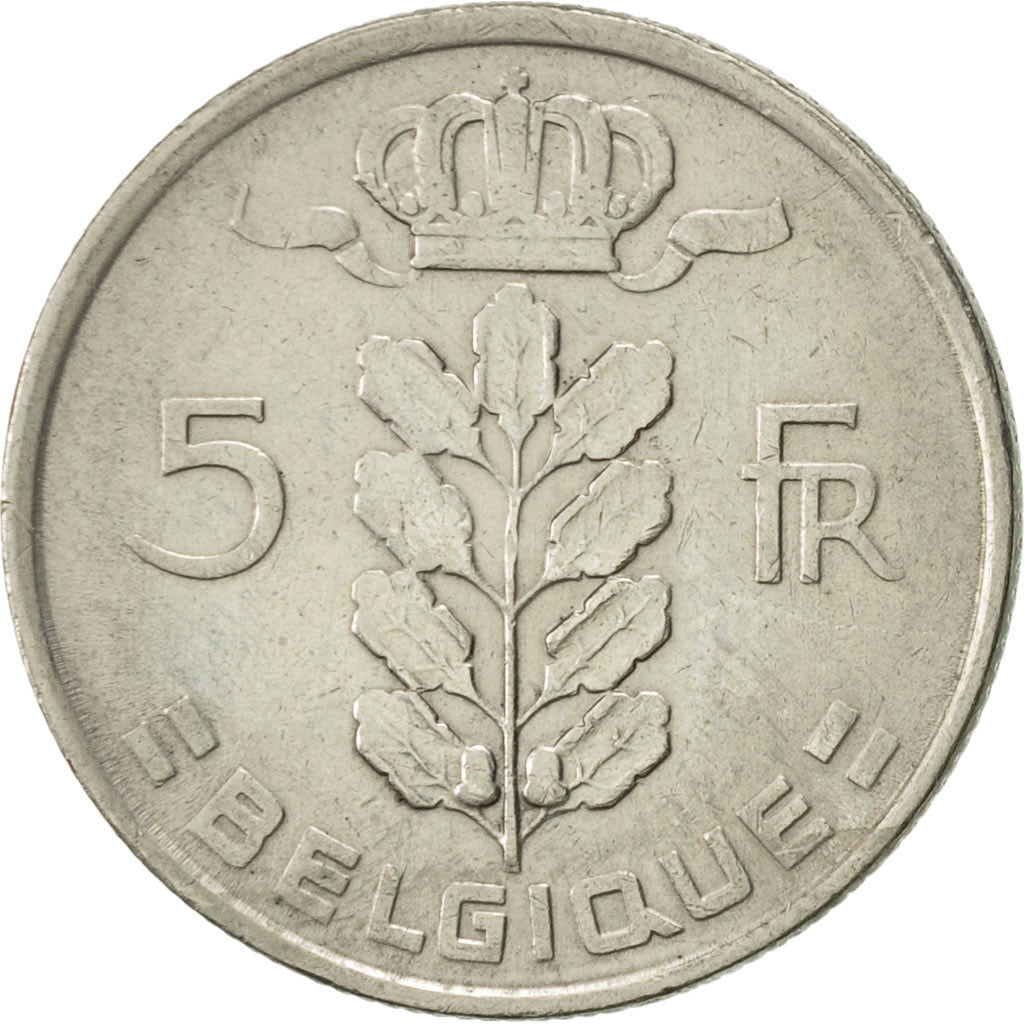 Coin, Belgium, 5 Francs, 5 Frank, 1974, EF(40-45), Copper-nickel, KM:134.1