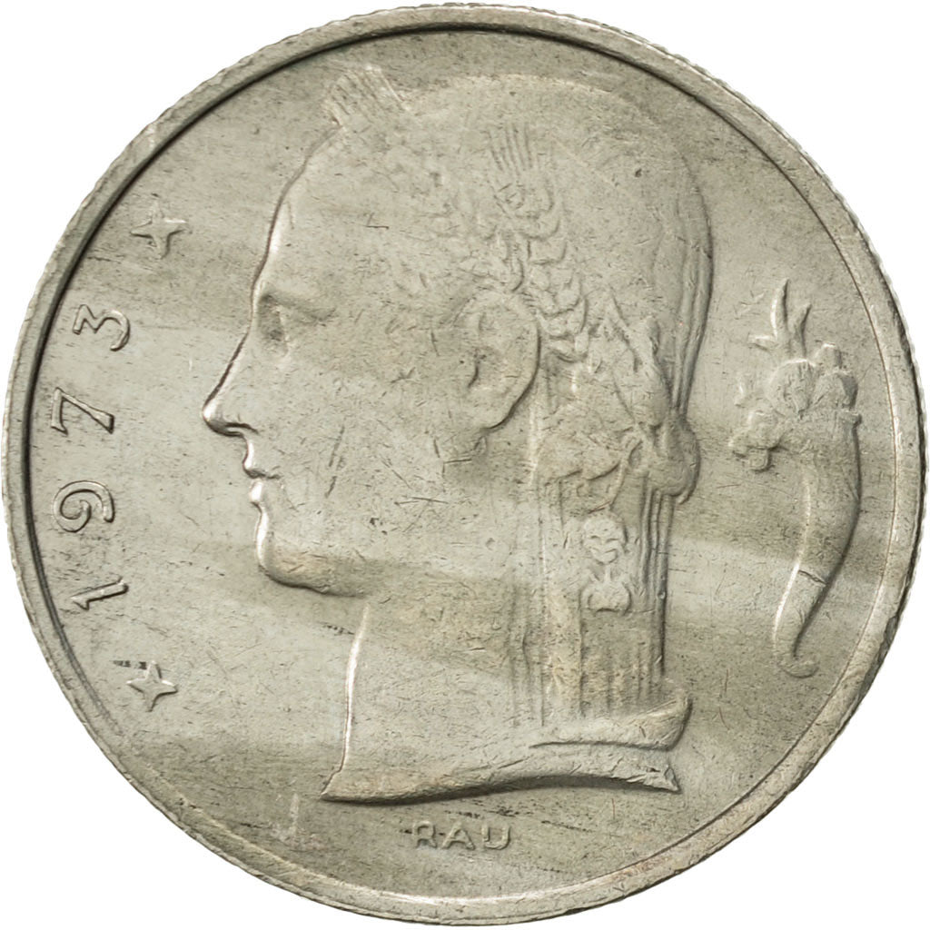 Coin, Belgium, 5 Francs, 5 Frank, 1973, EF(40-45), Copper-nickel, KM:135.1