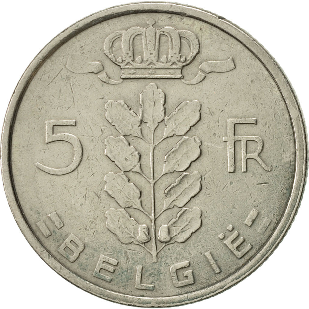 Coin, Belgium, 5 Francs, 5 Frank, 1971, EF(40-45), Copper-nickel, KM:135.1