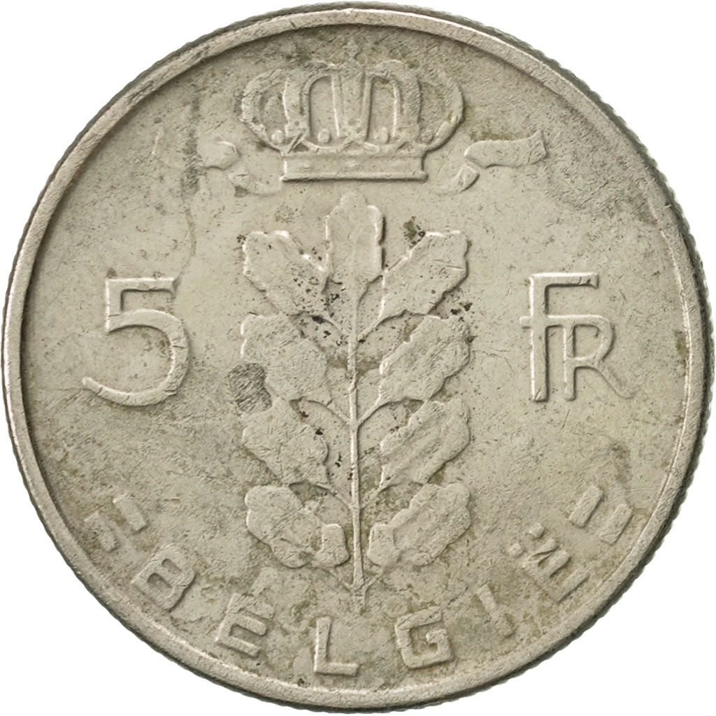 Coin, Belgium, 5 Francs, 5 Frank, 1967, EF(40-45), Copper-nickel, KM:135.1