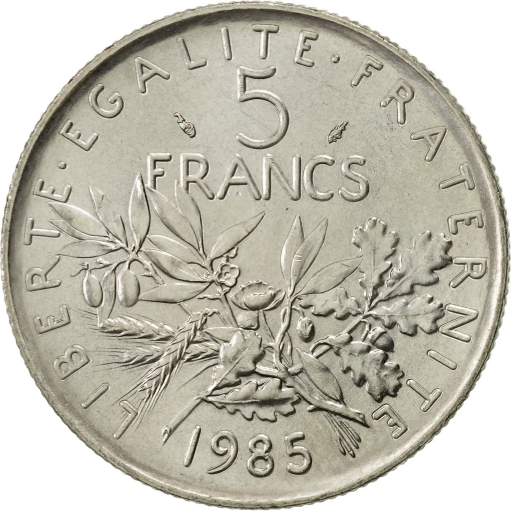 Coin, France, Semeuse, 5 Francs, 1985, Paris, AU(55-58), Nickel Clad