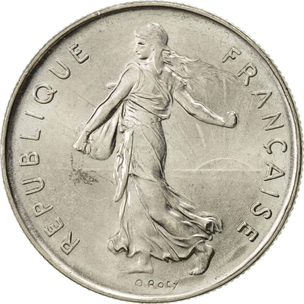 Francia, Semeuse, 5 Francs, 1989, Paris, EBC, Níquel recubierto de cobre -