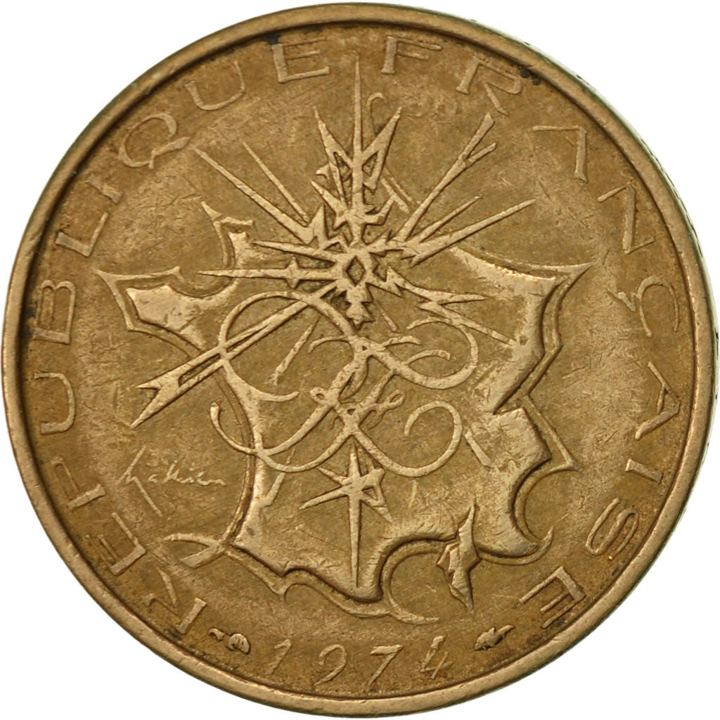 Coin, France, Mathieu, 10 Francs, 1974, Paris, EF(40-45), Nickel-brass, KM:940
