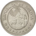 BOLIVIA, 5 Pesos Bolivianos, 1976, KM #197, AU(55-58), Nickel Clad Steel, 30,...