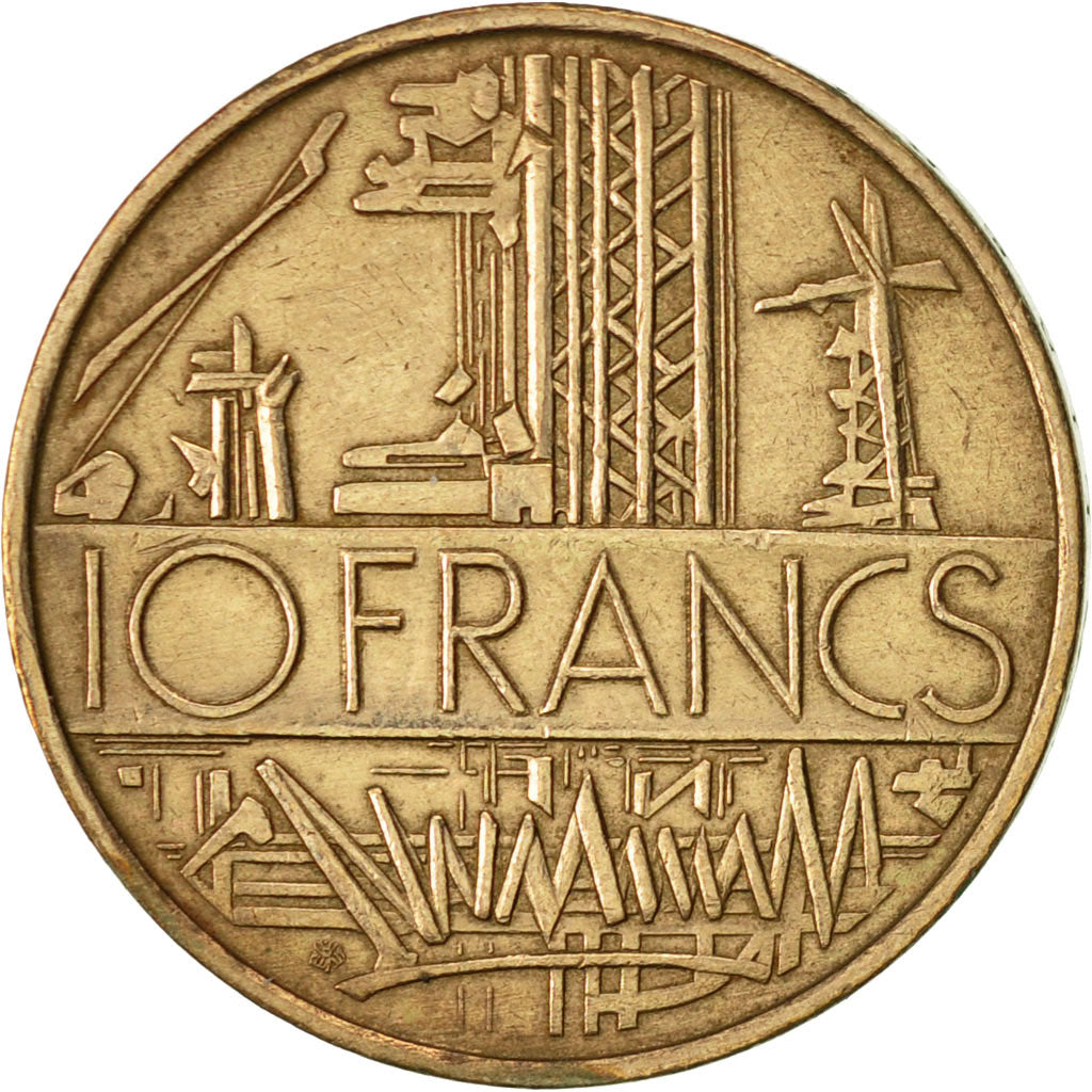 Coin, France, Mathieu, 10 Francs, 1975, Paris, EF(40-45), Nickel-brass, KM:940