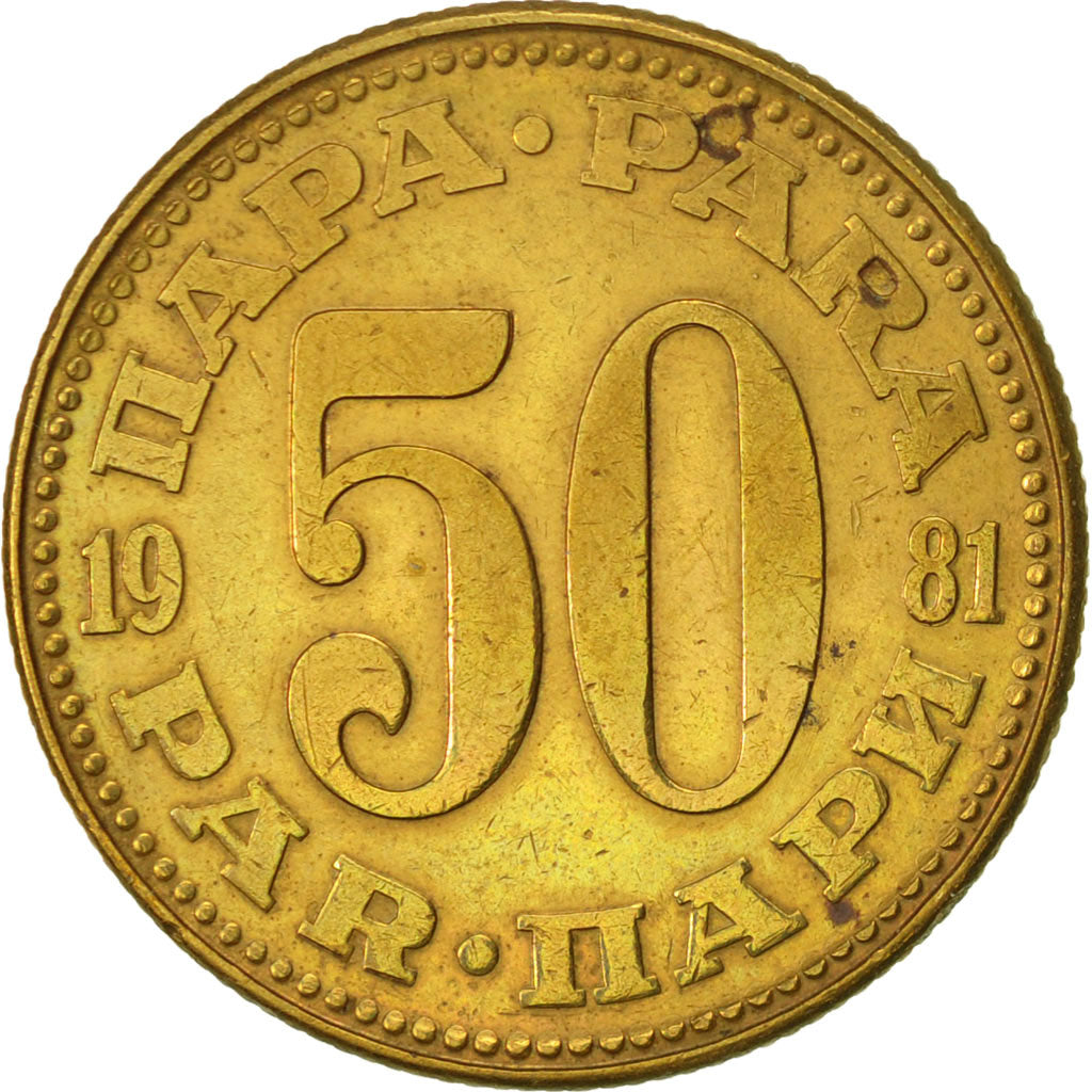 Coin, Yugoslavia, 50 Para, 1981, EF(40-45), Brass, KM:46.2