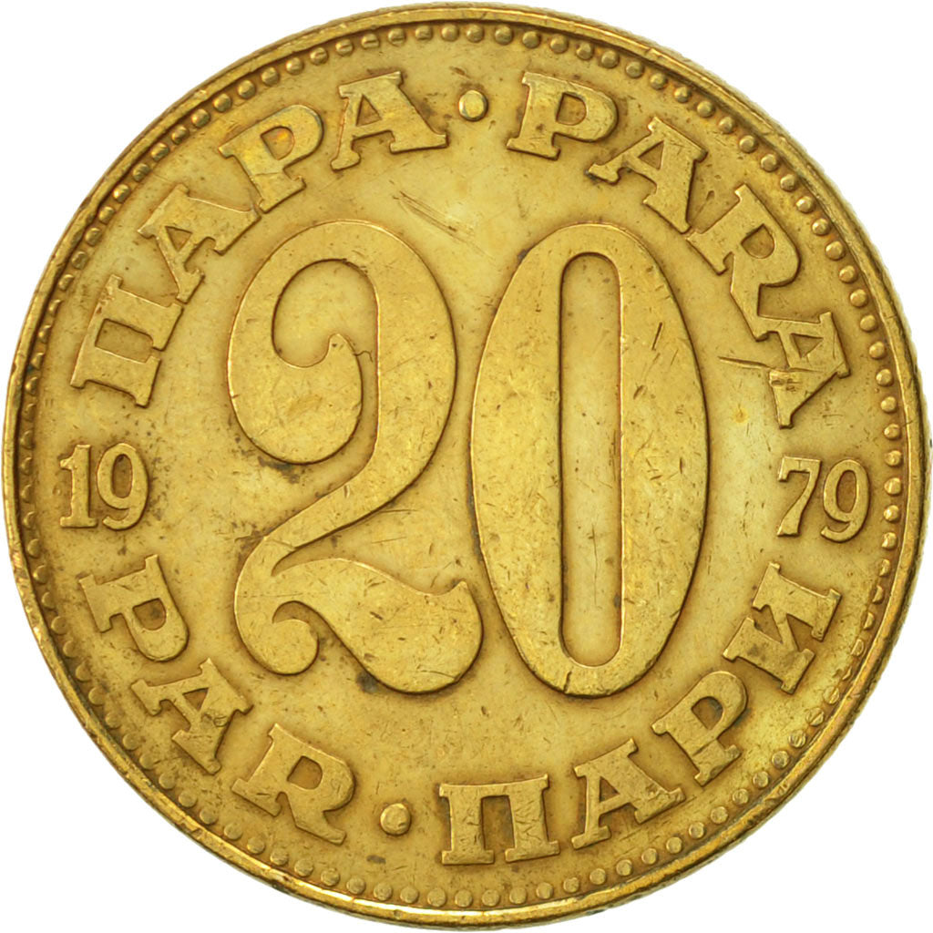 Coin, Yugoslavia, 20 Para, 1979, AU(50-53), Brass, KM:45
