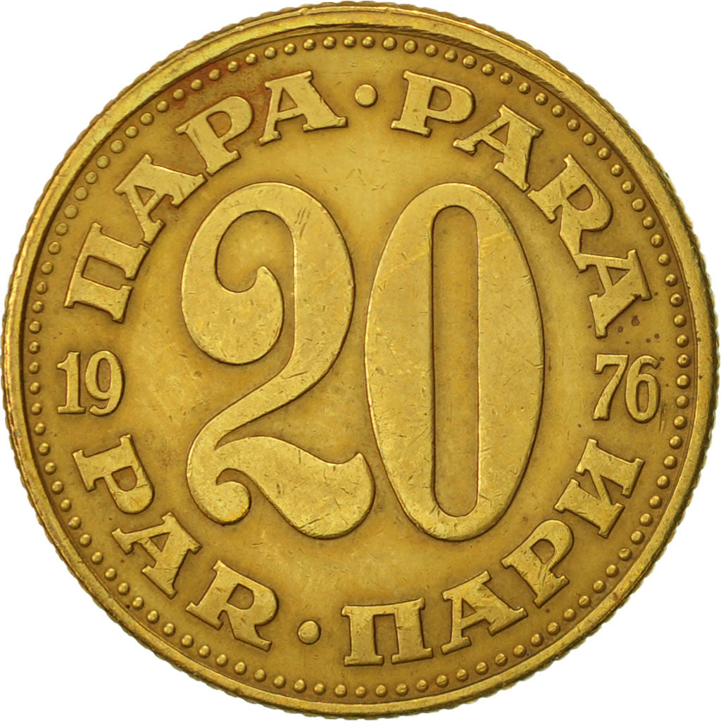 Iugoslavia, 20 Para, 1976, BB+, Ottone, KM:45