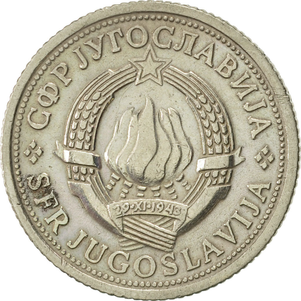 Coin, Yugoslavia, Dinar, 1977, AU(55-58), Copper-Nickel-Zinc, KM:59