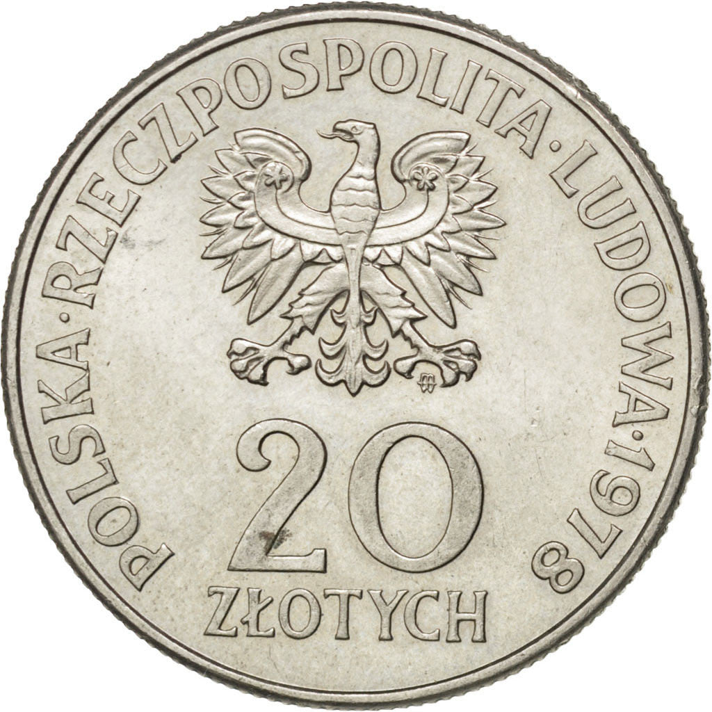 Münze, Polen, 20 Zlotych, 1978, Warsaw, VZ, Copper-nickel, KM:95